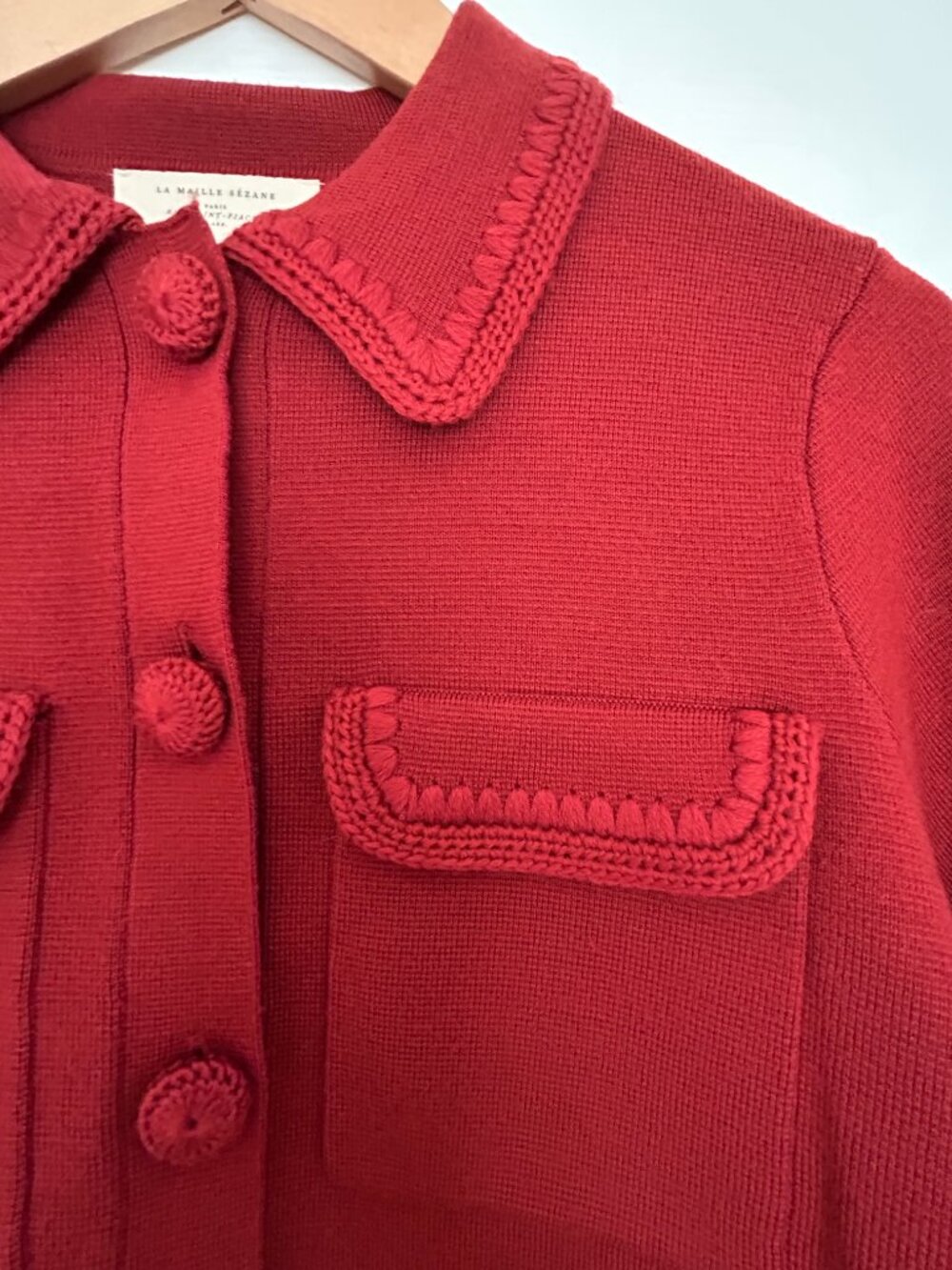Sezane Betty Cardigan - Terracotta Crochet - XS - Picture 9 of 16
